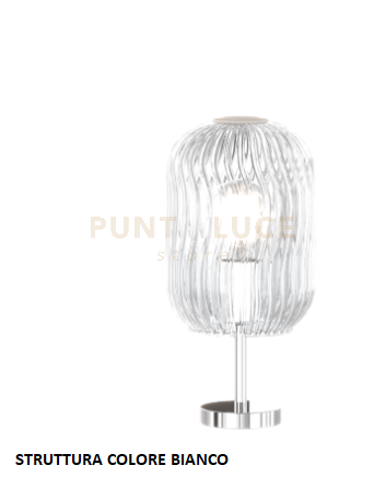 LUMETTO BIANCO 1 LUCE VETRO TRASPARENTE 1181BI-P-TR
