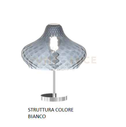 LUMETTO BIANCO VETRO PICCOLO ZAFFIRO 1191BI-PT-ZA