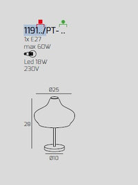 LUMETTO BIANCO VETRO PICCOLO ZAFFIRO 1191BI-PT-ZA