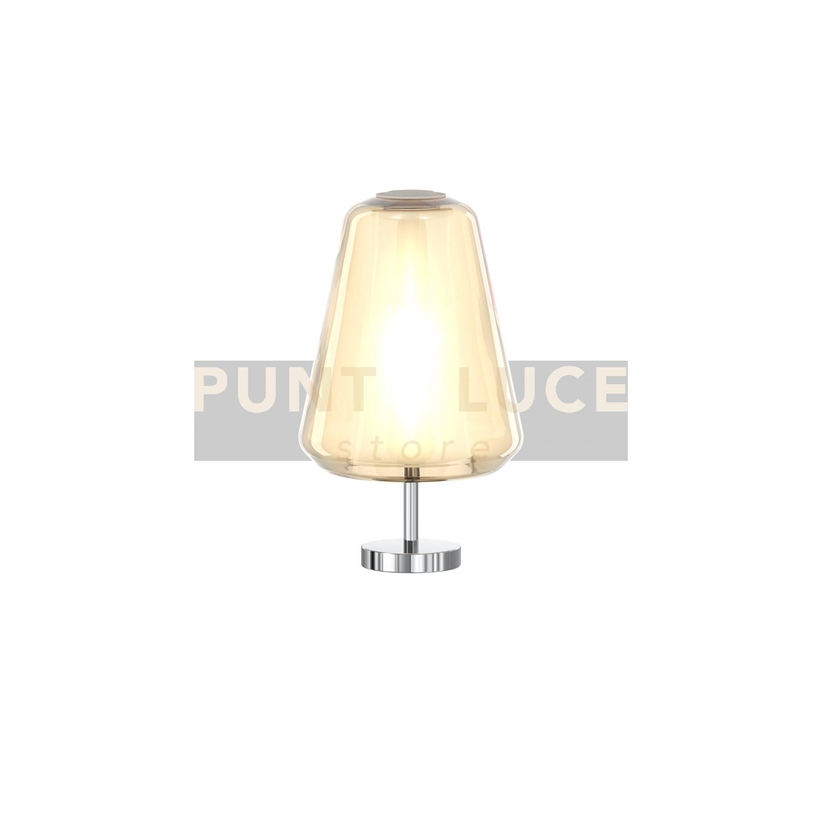 LUMETTO CROMO VETRO GAMMA AMBRA 1176CR-P GAMMA-AM