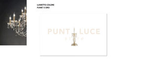 LUMETTO OPERA 1 LUCE CRISTALLO E FUME' ATTACCO E14 H.35CM