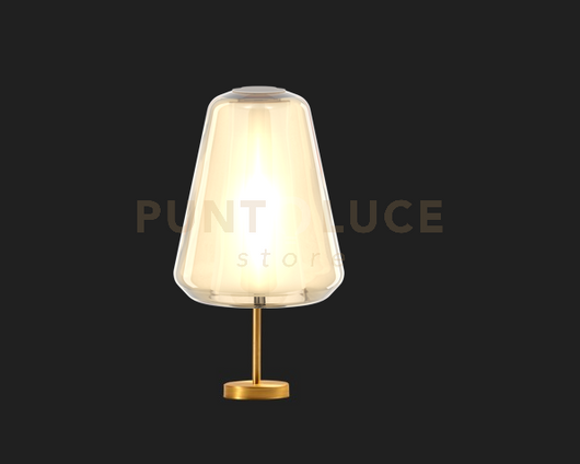 LUMETTO OTTONE SAT. VETRO GAMMA AMBRA 1176OS-P GAMMA-AM