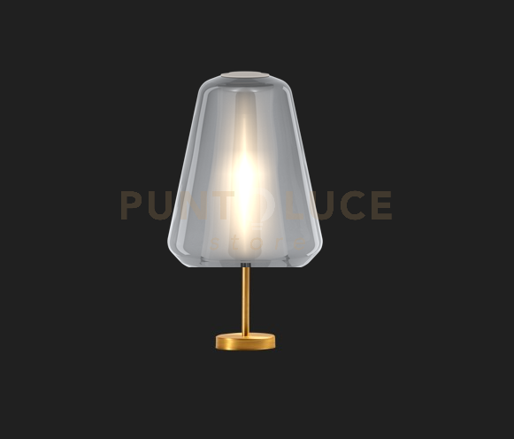 LUMETTO OTTONE SAT. VETRO GAMMA FUME 1176OS-P GAMMA-FU