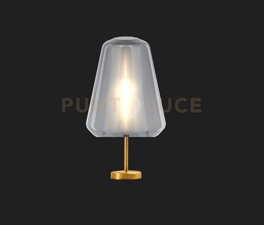 LUMETTO OTTONE SAT. VETRO GAMMA FUME 1176OS-P GAMMA-FU