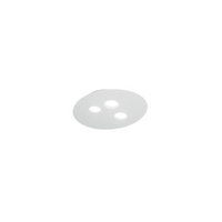 Plafoniera Luna in metallo bianco 47,5x40cm, 3 luci GX53 max 3x8W, IP20, design moderno rotondo, lampadine escluse