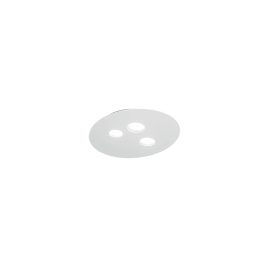Plafoniera Luna in metallo bianco 47,5x40cm, 3 luci GX53 max 3x8W, IP20, design moderno rotondo, lampadine escluse