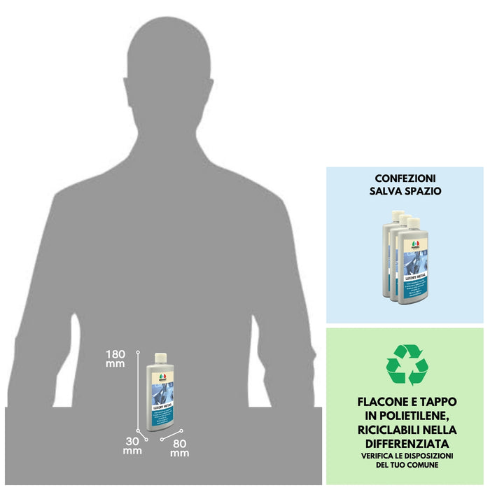 Pulizia acciaio inox LUXORY METAL   250GRx6Pz