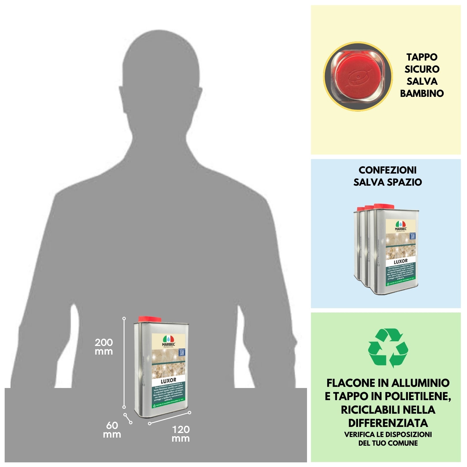 Cera per pavimenti LUXOR   1LTx6Pz