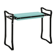 Sedia Inginocchiatoio Pieghevole con Cuscinetto Imbottito, in EVA e Acciaio, 58x28x49 cm, Verde e Nera