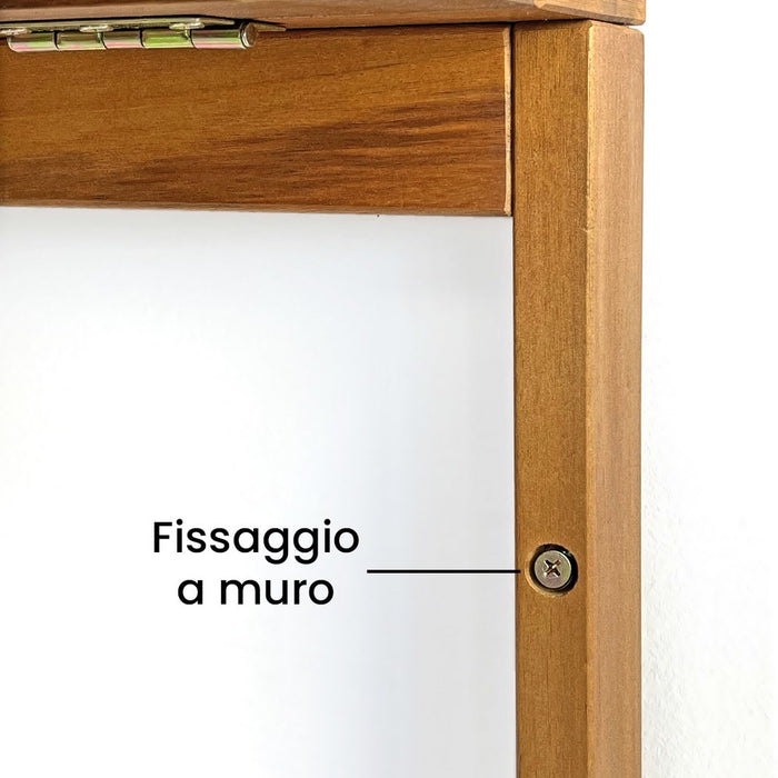 Set tavolino con 2 sedie da balcone salvaspazio in legno Melzo