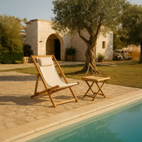 Sdraio da giardino pieghevole in legno Erica