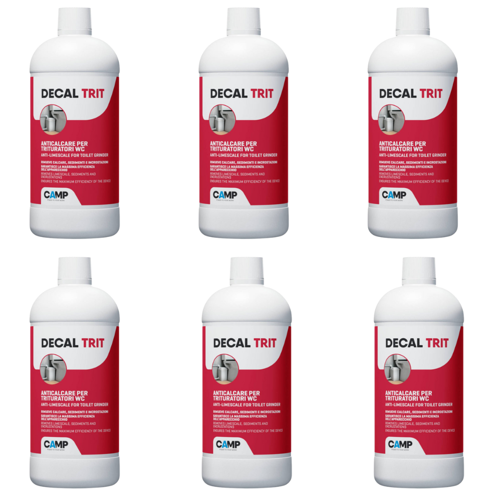 Decal trit anticalcare per rimuovere calcare e incrostazioni 1 lt kit 6 pezzi