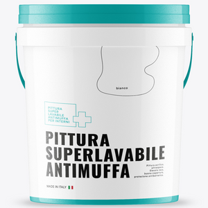 Pittura acrilica ultra opaca super lavabile antimuffa protezione antibatterica *** formato 4 lt, confezione 1