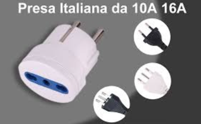 Adattatore presa schuko presa italiana bianco 16 ampere ecova