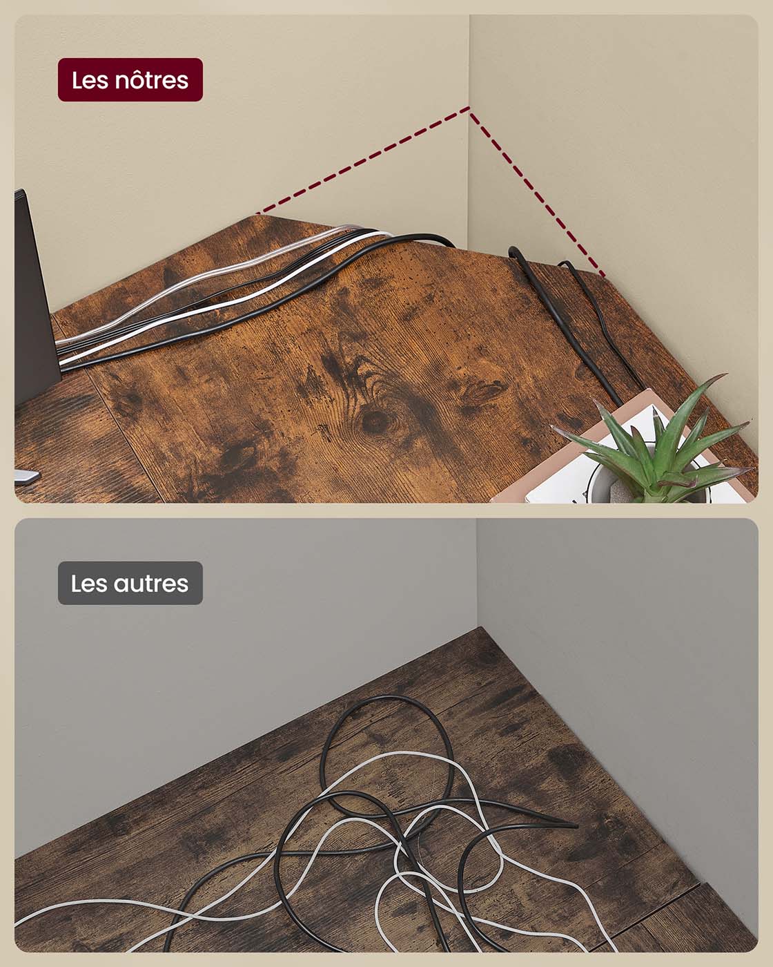 Scrivania per computer tavolo angolare postazione di lavoro con ripiano portaoggetti tavolo per computer per casa e ufficio facile da montare 138 x 138 x 75 cm marrone rustico 12_0004654