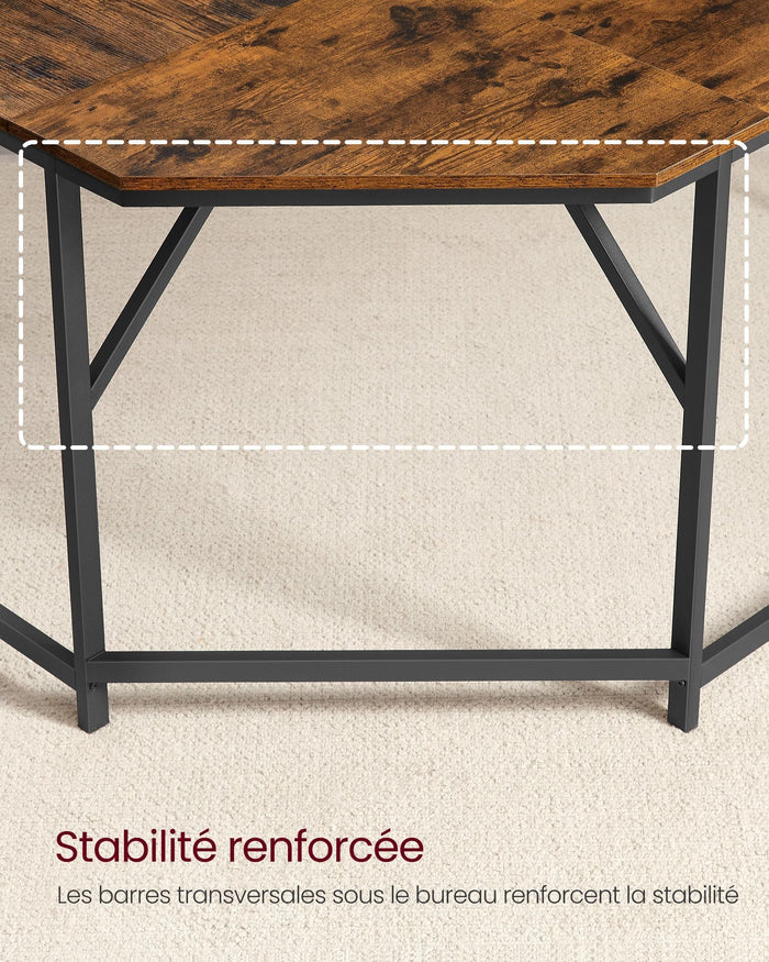 Scrivania per computer per adulti angolare 149 x 149 x 75 cm marrone 12_0004180