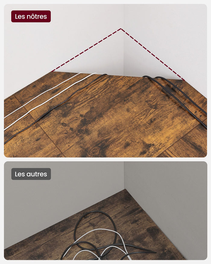 Scrivania per computer per adulti angolare 149 x 149 x 75 cm marrone 12_0004180