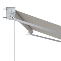 Tenda da Sole 3x2 m a Bracci, Regolabile 5°-35° in Alluminio e Poliestere, Bianco Crema