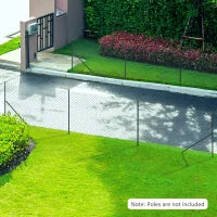 Rete di Recinzione in Acciaio e PVC per Spazi Esterni, Rotolo da 25m e Altezza 1.7m, Verde