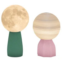 Set di Lampade da Tavolo in Stile Planetario di , a Tre Colori, USB, in Plastica, Bianco