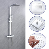 Colonna Doccia AICA ITALY Colonna Doccia Termostatica con Soffione 20x20cm in Acciaio Inox, Cromo