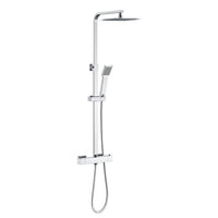 Colonna Doccia AICA ITALY Colonna Doccia Termostatica con Soffione 20x20cm in Acciaio Inox, Cromo