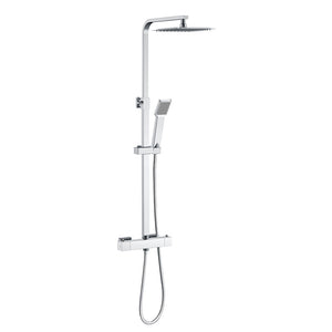 Colonna Doccia AICA ITALY Colonna Doccia Termostatica con Soffione 20x20cm in Acciaio Inox, Cromo