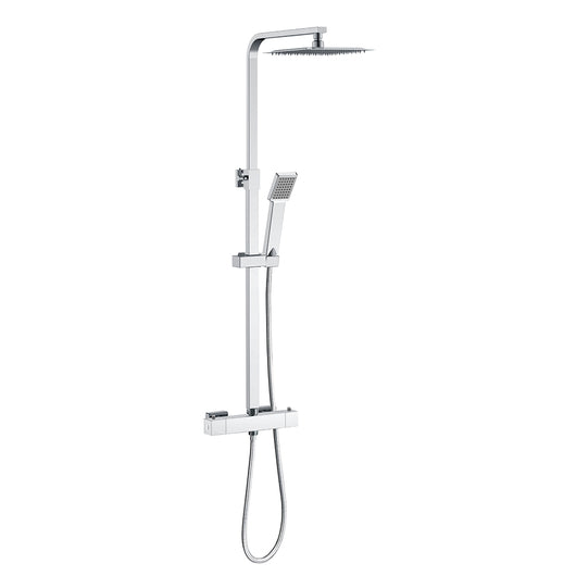 Colonna Doccia AICA ITALY Colonna Doccia Termostatica con Soffione 20x20cm in Acciaio Inox, Cromo