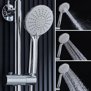 AICA ITALY Colonna Doccia Idromassaggio, Colonna per Doccia con Miscelatore Termostatico, 25x25cm Grande Soffione Doccia a Pioggia, Cromo