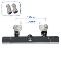 AICA ITALY Colonna Doccia Idromassaggio, Colonna per Doccia con Miscelatore Termostatico, 25x25cm Grande Soffione Doccia a Pioggia, Cromo