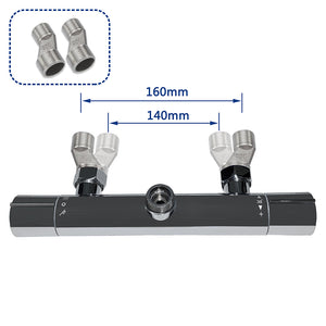 AICA ITALY Colonna Doccia Idromassaggio, Colonna per Doccia con Miscelatore Termostatico, 25x25cm Grande Soffione Doccia a Pioggia, Cromo