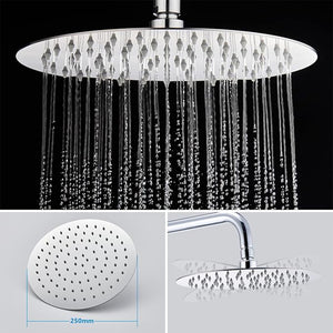 AICA ITALY Colonna Doccia Idromassaggio, Colonna per Doccia con Miscelatore Termostatico, 25x25cm Grande Soffione Doccia a Pioggia, Cromo