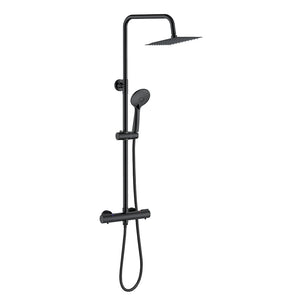 Colonna Doccia Idromassaggio AICA ITALY Colonne Doccia con Miscelatore Termostatico, Nero