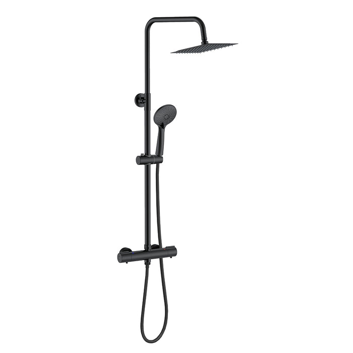 Colonna Doccia Idromassaggio AICA ITALY Colonne Doccia con Miscelatore Termostatico, Nero