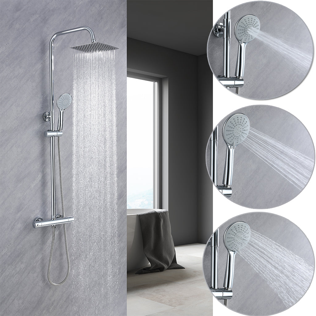 Colonna Doccia Idromassaggio AICA ITALY Colonne Doccia con Miscelatore Termostatico, Cromo