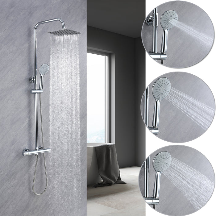 Colonna Doccia Idromassaggio AICA ITALY Colonne Doccia con Miscelatore Termostatico, Cromo