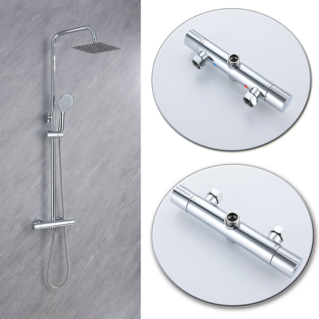 Colonna Doccia Idromassaggio AICA ITALY Colonne Doccia con Miscelatore Termostatico, Cromo