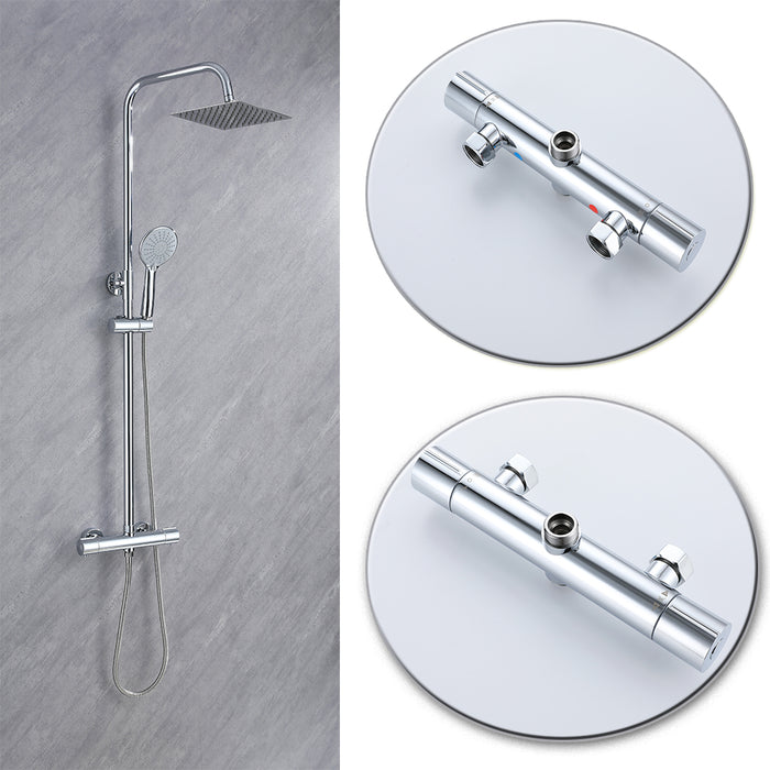 Colonna Doccia Idromassaggio AICA ITALY Colonne Doccia con Miscelatore Termostatico, Cromo
