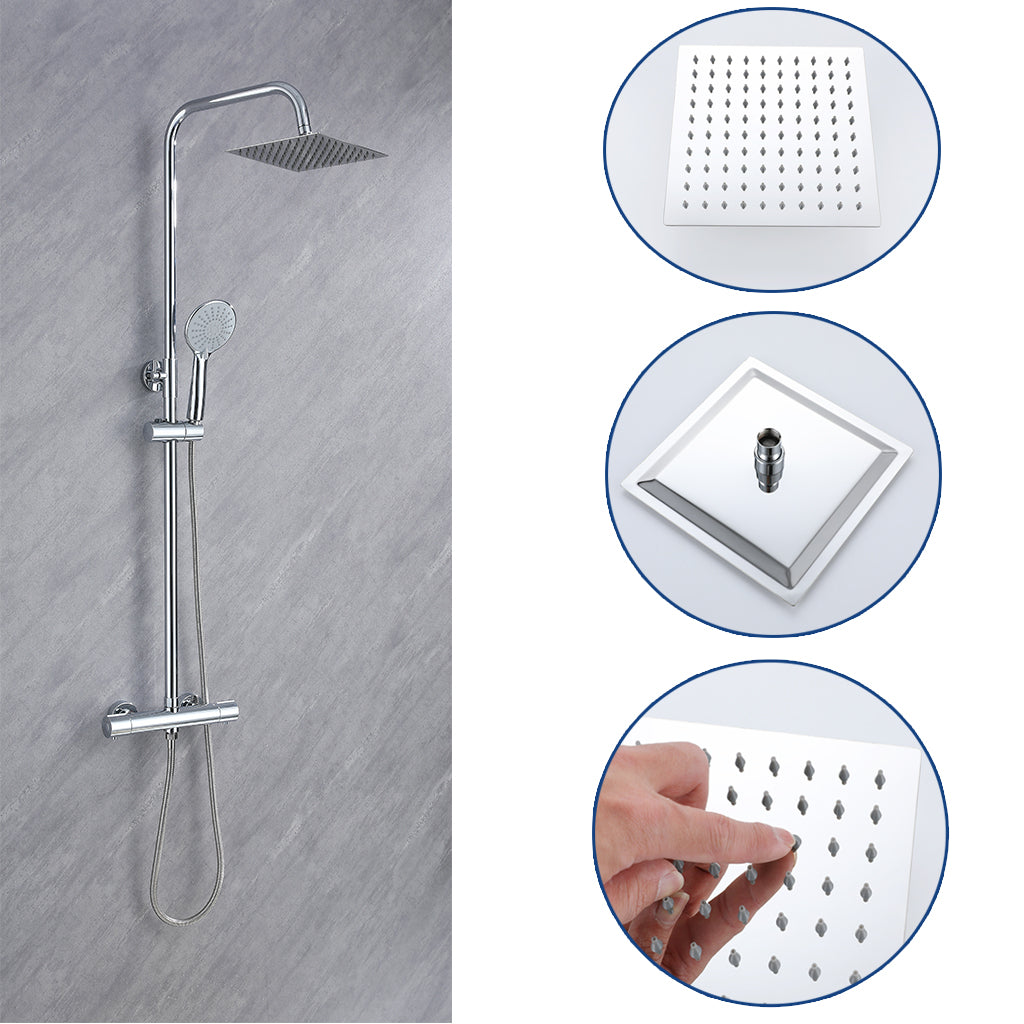 Colonna Doccia Idromassaggio AICA ITALY Colonne Doccia con Miscelatore Termostatico, Cromo