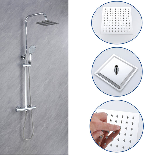 Colonna Doccia Idromassaggio AICA ITALY Colonne Doccia con Miscelatore Termostatico, Cromo