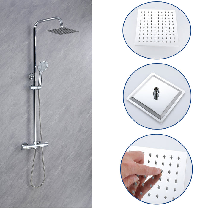 Colonna Doccia Idromassaggio AICA ITALY Colonne Doccia con Miscelatore Termostatico, Cromo