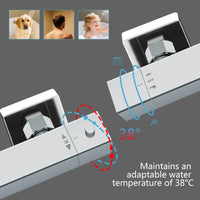 Colonna doccia termostatica, AICA ITALY soffione doccia 20*20CM, regolabile in altezza 75-115cm, set doccia con miscelatore, cromo