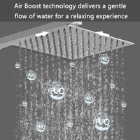 Colonna doccia termostatica, AICA ITALY soffione doccia 20*20CM, regolabile in altezza 75-115cm, set doccia con miscelatore, cromo