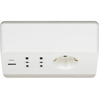 Bticino multipresa da scrivania con usb e presa schuko *** colore bianco, confezione 1