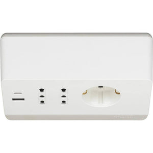 Bticino multipresa da scrivania con usb e presa schuko *** colore bianco, confezione 1