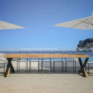 shopinnovativo- Consolle allungabile 90x40/290 cm Diago Premium abete tinto gambe antracite