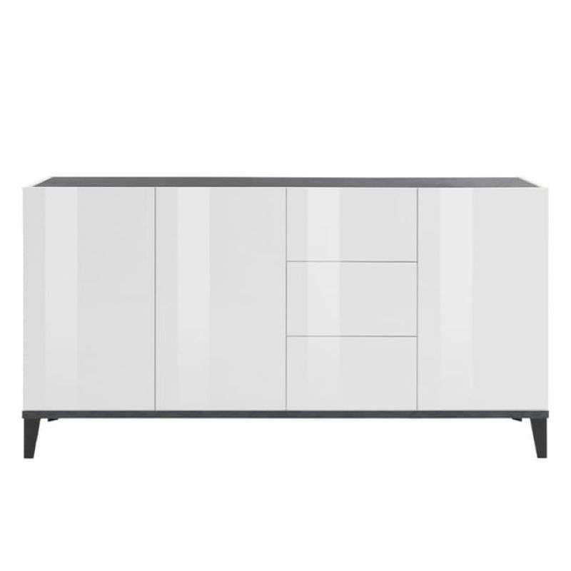 Credenza 160x40cm 3 ante 3 cassetti scorrevoli ingresso soggiorno Rebecca