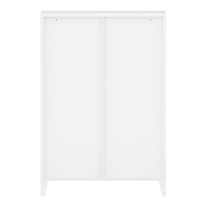 Armadio Hamina Mobile in Acciaio per Archivio 113 x 80 x 40 cm Bianco [en.casa]