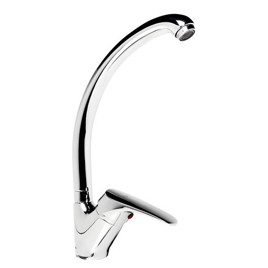 Miscelatore monoforo ottone cucina lisbona allungato erogazione orientabile *** finitura- cromo lucido, confezione 1