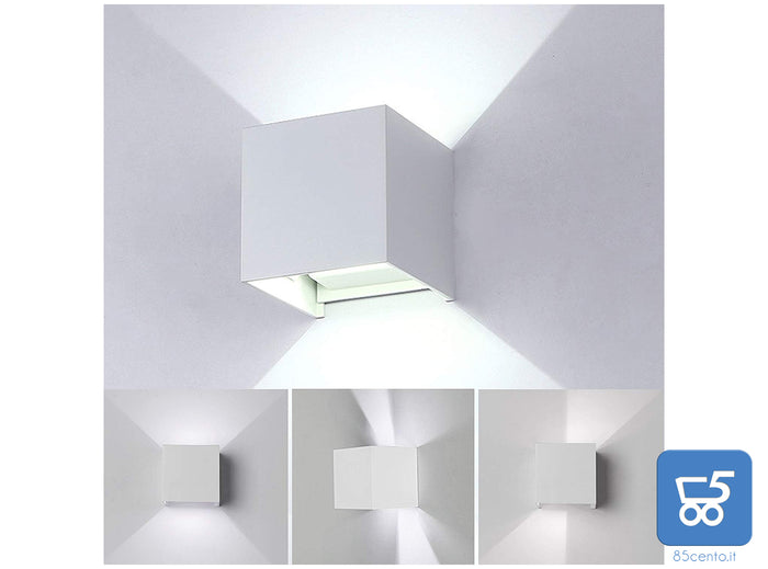 Lampada 12W da Parete LED Angolo Visualizzazione Regolabile Applique Esterni IP65 10CM 6000K